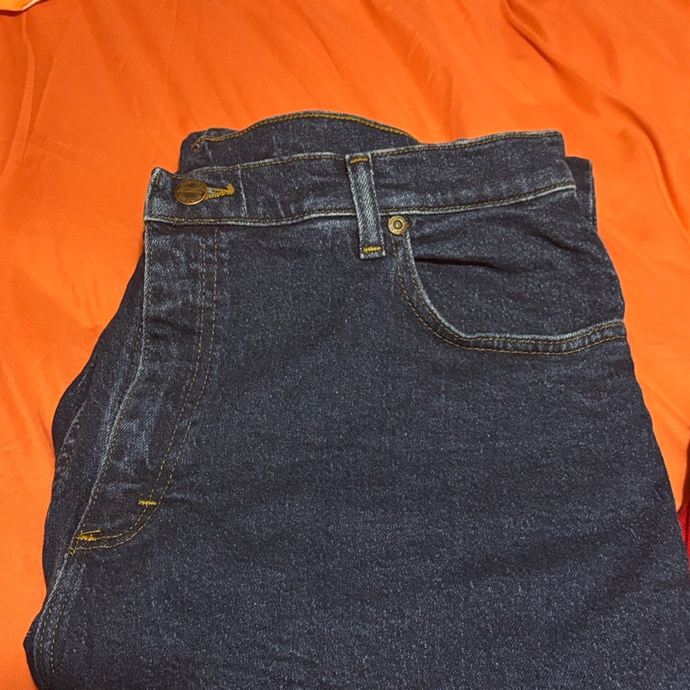 Elegant Navy Women's Straight Leg Jeans